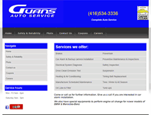 Tablet Screenshot of guansautoservice.ca